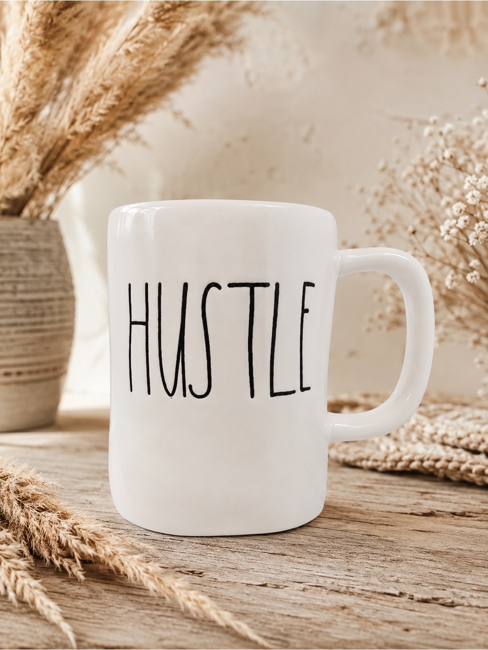 Rae Dunn‎ Hustle Mug LL Farmhouse Coffee Cup